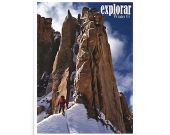 Limited Edition Vintage Explorar Advertising Poster, Outdoor Print, Patagonia Catalogue, Magazine Retro Advertisement, 90s retro Ad, climb