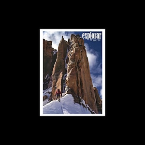 Limited Edition Vintage Explorar Advertising Poster, Outdoor Print, Patagonia Catalogue, Magazine Retro Advertisement, 90s retro Ad, climb