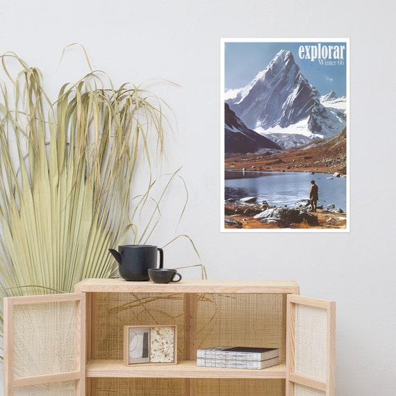 超希少品 非売品 91×61cm patagonia 大判 ポスター 厚紙 Limited Edition Vintage Explorar Advertising Poster, Outdoor Print