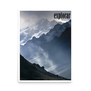 Limited Edition Vintage Explorar Advertising Poster, Outdoor Print, Patagonia Catalogue, Retro Advertisement, 90s retro Ad, mountains