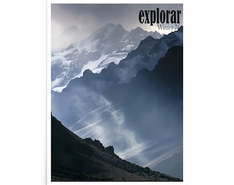 Limited Edition Vintage Explorar Advertising Poster, Outdoor Print, Patagonia Catalogue, Retro Advertisement, 90s retro Ad, mountains