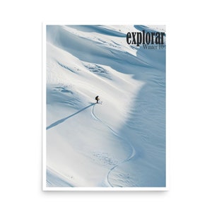 Cartel publicitario Vintage Explorar de edición limitada, impresión al aire libre, catálogo de la Patagonia, publicidad retro de revista, anuncio retro de los años 90, escalada