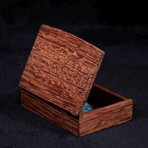 Teak and Afzelia treasure chest-box.