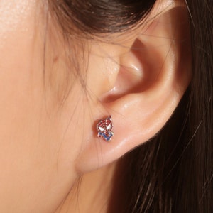 Spiderman Earrings, Carton Stud Earrings, S925 Silver Spiderman Stud Earrings, Halloween Gift