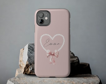 Kokette Personalisierte iPhone Tough Handyhülle-Stilvoll & langlebig, modische Abdeckung für iPhones, niedliches ästhetisches Design, Geschenk für sie