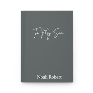 Cartas a mi hijo Cuaderno de tapa dura, Diario de querido hijo, Diario de nombre de regalo personalizado, Diario personalizado Regalo de bebé