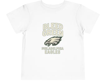 Camiseta de fan de los Eagles para niños pequeños, camiseta deportiva para niños, verde claro, camiseta de los Philadelphia Eagles, ropa de fútbol juvenil, camiseta del equipo de la NFL, para fanáticos de los deportes de Filadelfia