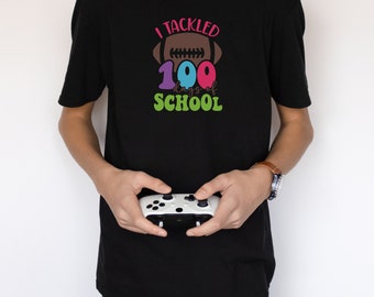 I Tackled 100 Days of School Football Cotton ™ Tee