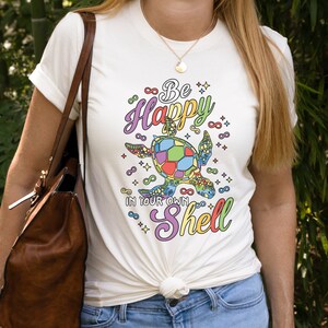 Autism Awareness T-Shirt &#39;Be Happy in Your Own Shell&#39; - Supportive Tee for Autism Acceptance and Inclusion, Autism Awareness Shirt
