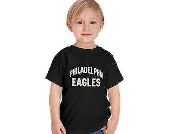 Camiseta de fan de los Eagles para niños pequeños, camiseta deportiva para niños, camiseta de los Philadelphia Eagles, ropa de fútbol juvenil, camiseta del equipo de la NFL, fanático de los deportes de Filadelfia