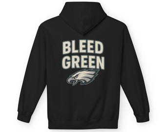 Philadelphia Eagles Fleece-Hoodie, Sportbekleidung-Sweatshirt, Spieltag-Outfit, Bleed Green Zahnrad, Fußballfan-Ausrüstung, Philly Sport-Fan Geschenk