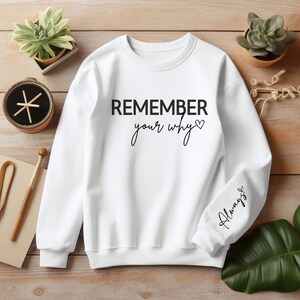 Remember Your Why Sweatshirt, Motivational Heavy Blend Crewneck, Inspirational Quote Pullover, Trendy Sweatshirt, Gift for Her