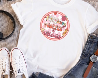 T-shirt softstyle 100 giorni di caffè e caos