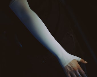 Gaming Arm Sleeve with glove PC for esports gamers. Beige | Gift for gamer