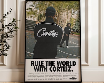Corteiz Poster | Vintage Nike Advert Style Poster | Retro Corteiz RTW Print | A2/A3/A4 Streetwear Wall Print | Fashion Poster For Bedroom