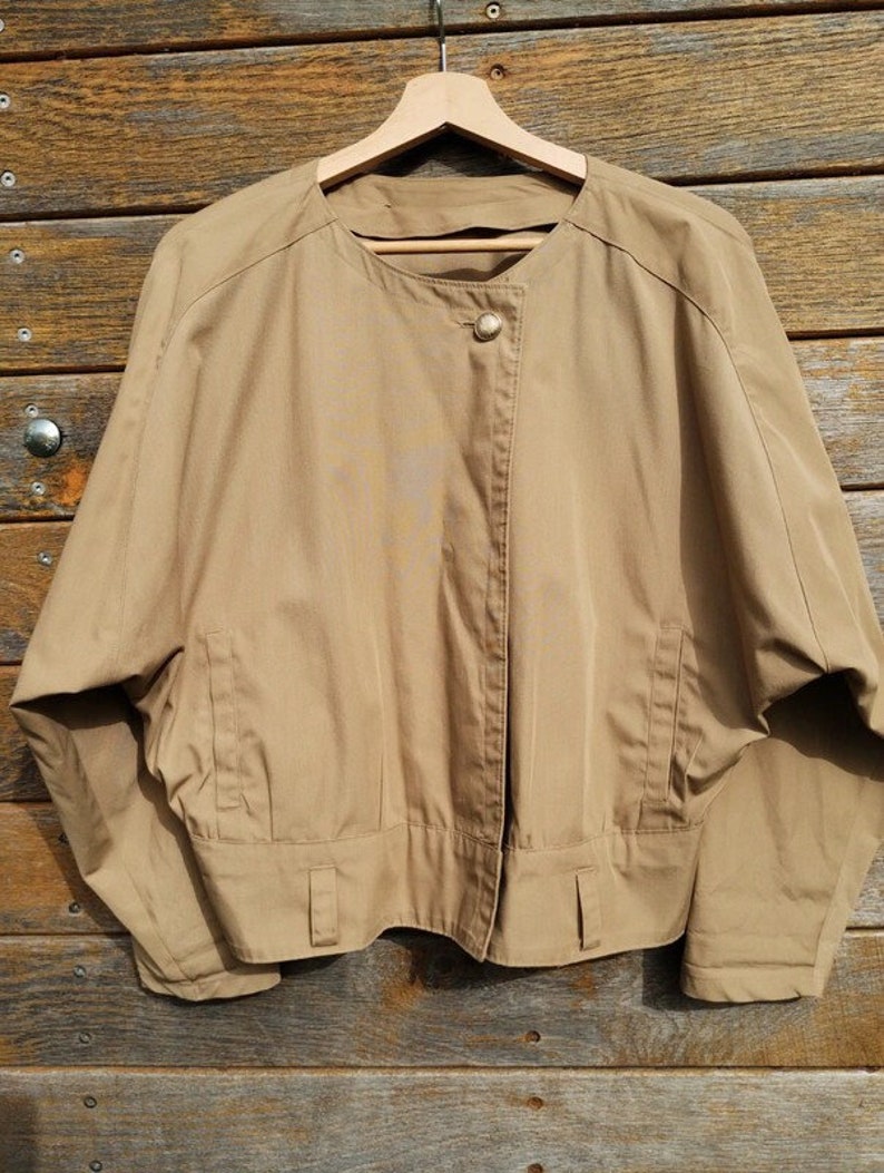 Vintage abgeschnittene Trench-Jacke. Größe S 36 Top Zustand Bild 1