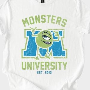 Monsters University Shirt - Mike Wazowski College Style Tee, Unisex Hoodie, Sweatshirt, Funny Pixar Gift for Fans
