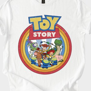Toy Story Circle Tee - Buzz Woody Jessie Alien Rex Group Shirt, Unisex Hoodie, Sweatshirt, Pixar Cartoon Gift