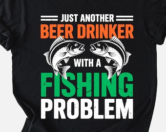 Sudadera con capucha "Solo otro bebedor de cerveza con un problema de pesca" / Regalo divertido para hombres que aman la cerveza y la pesca