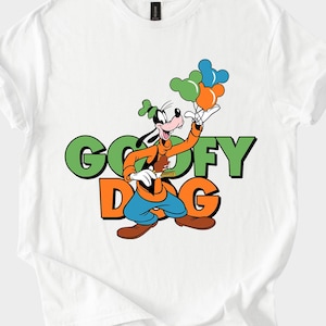 Goofy Dog Shirt - Colorful Balloon Cartoon Tee, Unisex Hoodie, Sweatshirt, Funny Disney Dog Gift for Fans