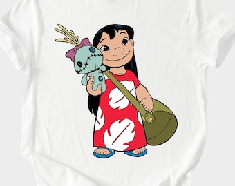 Lilo With Doll Hoodie Sweatshirt Shirt – Sweet Lilo And Stitch Graphic Tee For Disney Friends And Fans