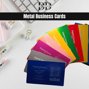 Custom Engraved Metal Business Cards ROSE GOLD image 3