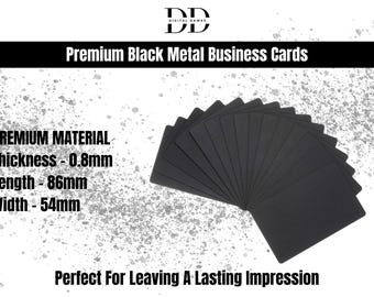 Engraved Black Stainless Steel Cards – Luxury Custom Metal Business Cards 0.8mm