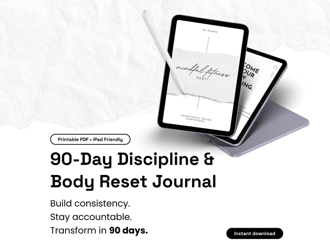 Mindful Fitness: 90 Day Discipline & Body Reset Journal - Etsy
