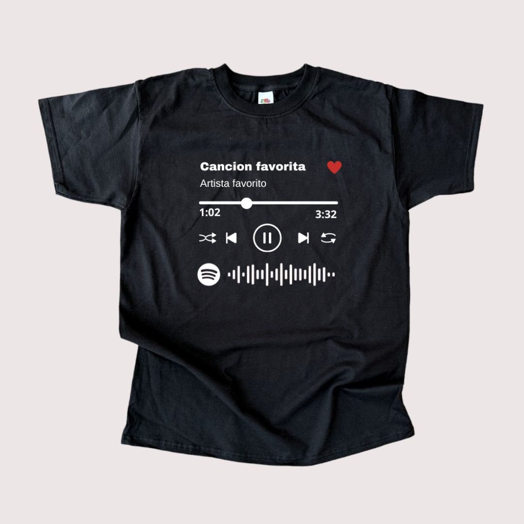 ▷ Camiseta Spotify mujer, CANCIÓN personalizada, ponle música.