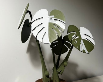 Monstera Onderzetterplant | Monstera 3D-geprinte kamerplant met magnetische bladeren | Monstera-onderzetters | HomePlant