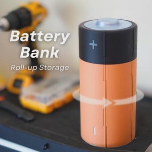 Batteriförvaringsorganisator, 3D-utskriven lådsorteringslåda