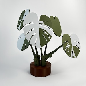 Monstera Coaster Plant | Monstera House Plant With Magnetic Leaves Coaster | Monstera Coasters | Home Plant | Artificial Plant Decoration