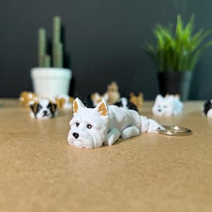Westie Dog Keychain | West Highland White Terrier Key Ring | Cute Dog Lover Gift | Pet Accessories | Bag Charm | Westie Decor