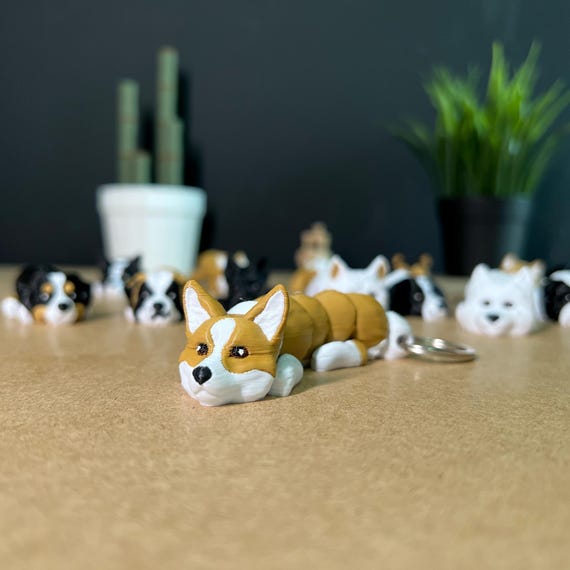 Corgi Keychain Cute Pembroke Dog Key Ring Pet Lover Gift