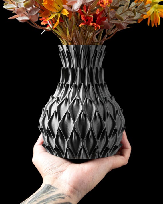Flower Vase | Modern Petal Vase for Dried Flowers | Minimalist Home Decor | Centerpiece | Succulent or Faux Plant Holder | Vase for Flowers
