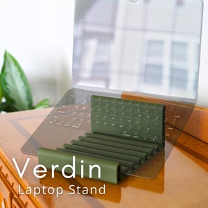 Laptopställ – Verdin Skrivbordsförhöjare & Ergonomisk Laptophållare – Modernt Hemmakontorstillbehör – Justerbart Datorställ Gåva