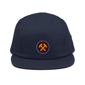 Hammers London England Minimalist Design Embroidered Five Panel Cap Soccer Football Hat