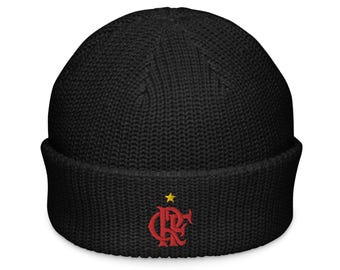 Flamengo Minimalist Design Embroidered Fisherman Beanie Soccer Football Hat