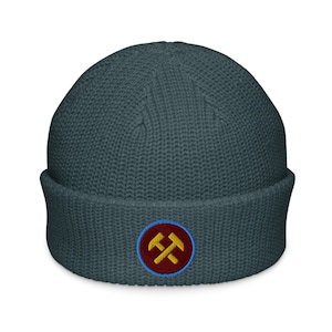 Hammers London England ミニマリストデザイン 刺繍入り フィッシャーマン ビーニー サッカー フットボール ハット