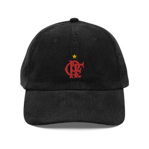 Flamengo Minimalist Design Embroidered Vintage Corduroy Cap Soccer Football Hat