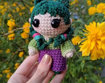 Bambola all'uncinetto Maomao Amigurumi – Peluche fatto a mano ispirato all'anime The Apothecary Diaries