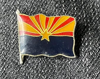 Vintage Arizona vlag pin AZ staat vlag pin emaille Americana souvenir