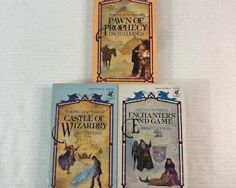 Fantasy Book Set Belgariad 3 Book Lot Vintage Paperbacks David Eddings