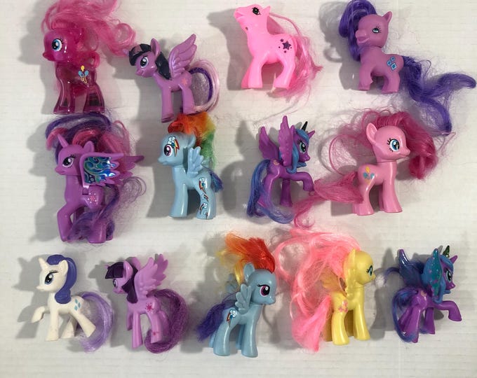 My Little Pony Bundle Lot MLP Figures Set Rainbow Dash Twilight Sparkle ...