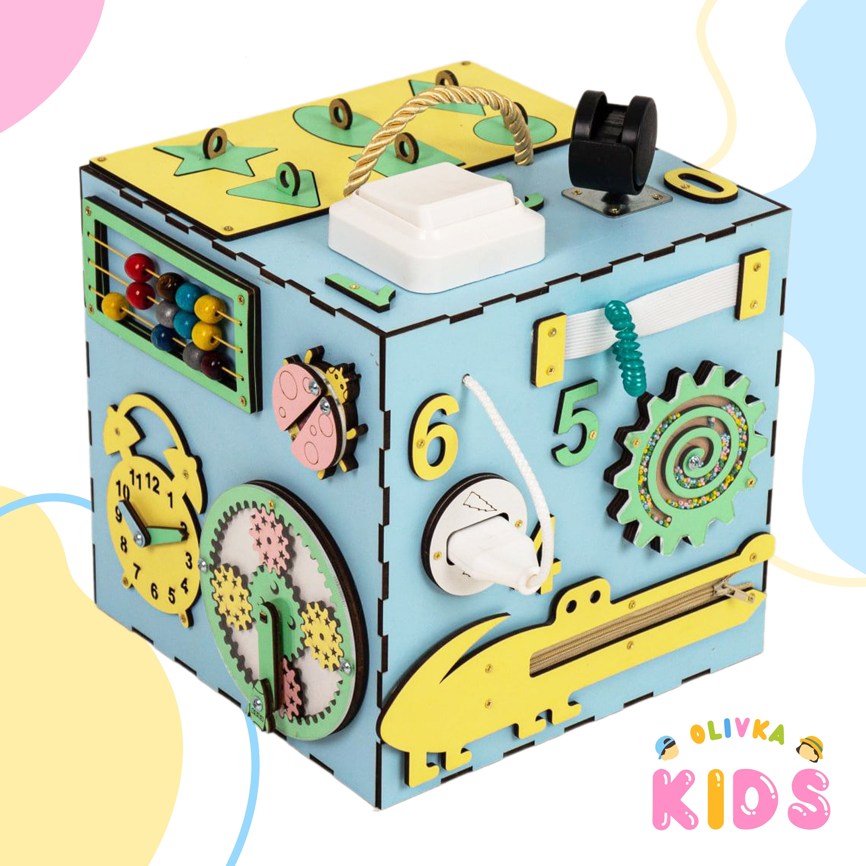 Wooden Activity Cube, Busy Board, Play Cube, Sensory Cube, Activity ...