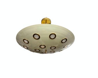 Middeleeuwse moderne inbouwplafondlamp messing Spoetnik-kroonluchter