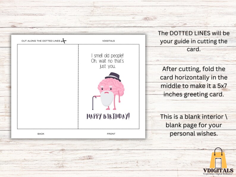 Funny Birthday Card Printable and Digital Birthday Card Funny Greetings ...