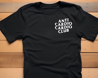 Anti Cardio Club (front)  Crossfit Shirt, Crossfit Workout Shirt, Crossfit Gifts, Crossfit Coach Gift, Unisex
