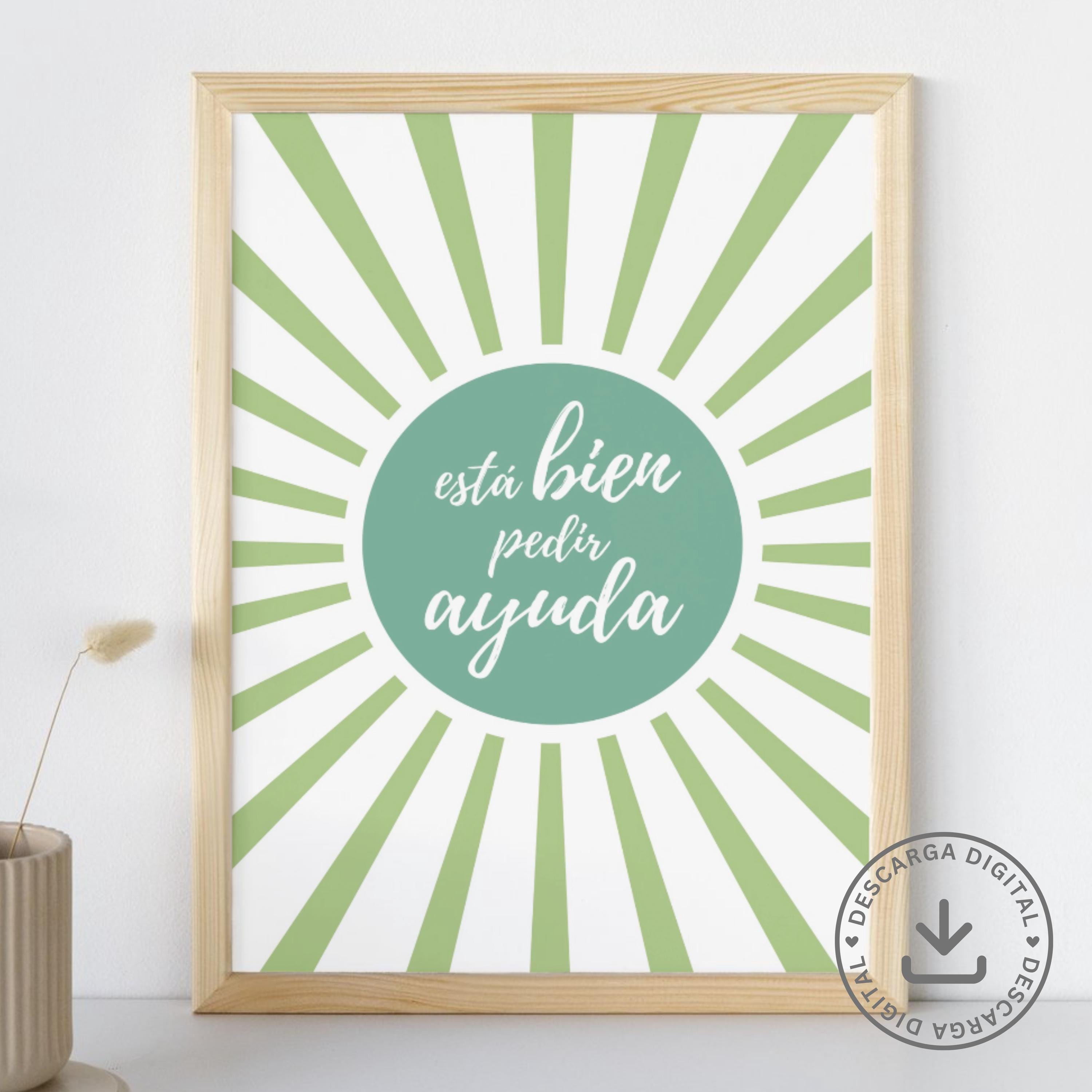 Green poster to decorate a child's room, school counselor's office, classroom or psychology office with a cheerful phrase