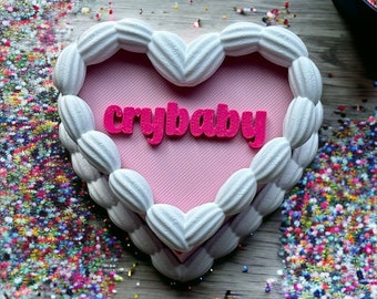 Crybaby Heart Shaped Vintage Cake Box| 3D Printed | Stash Box | Jewelry Box